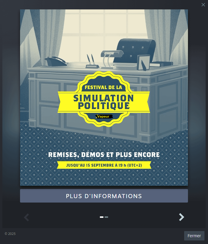 Vapeur savent choisir le bon moment