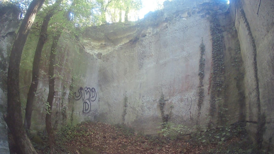 Diósd, Hungary - Abandoned quarry turned into a park. Looks a bit minecrafty.