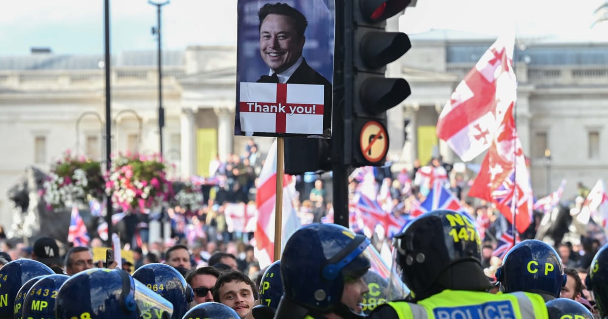 Musk calls for new UK government at far-right rally in London – POLITICO