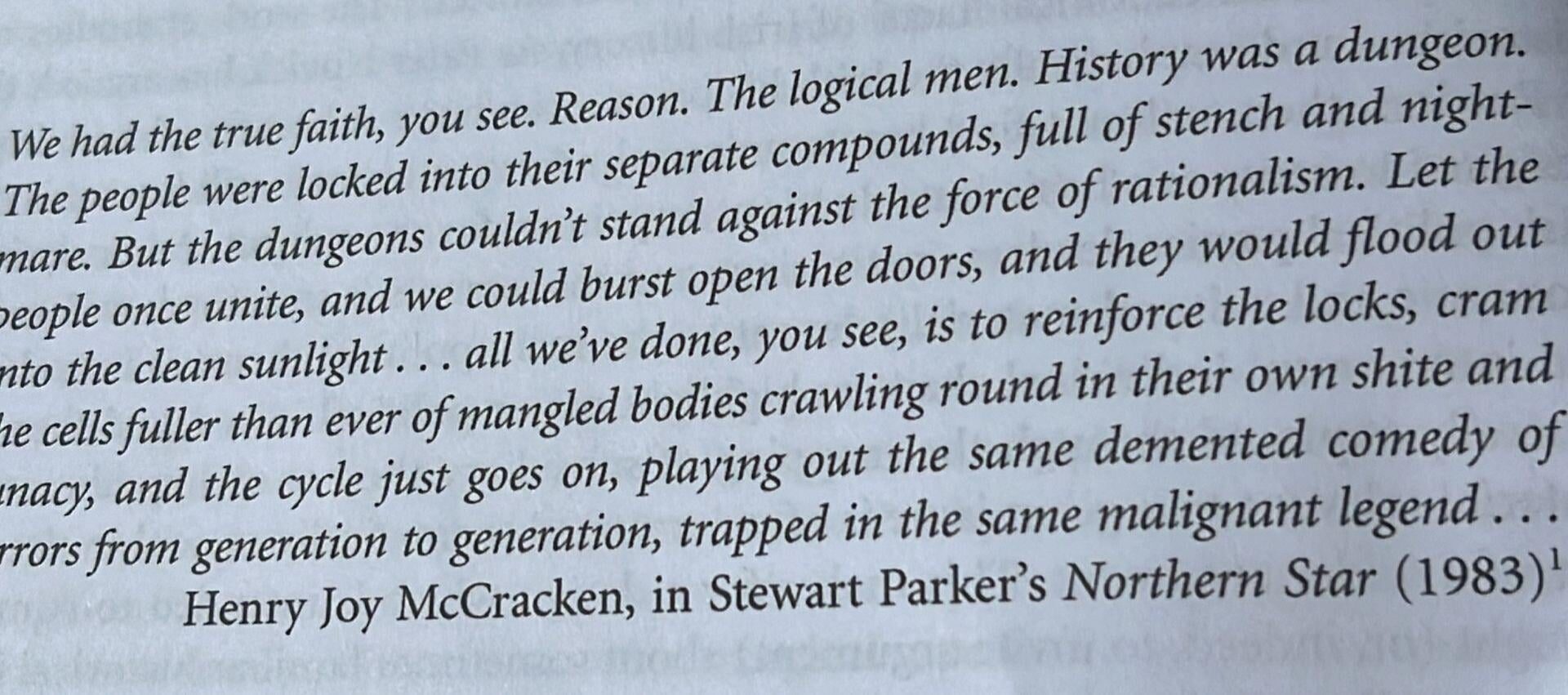 Northern Politics today described in the late 18th century by a Belfast Presbyterian