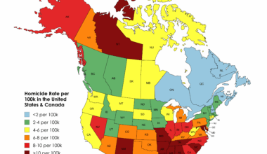 Homicide Rate per 100k in the United States & Canada [OC]