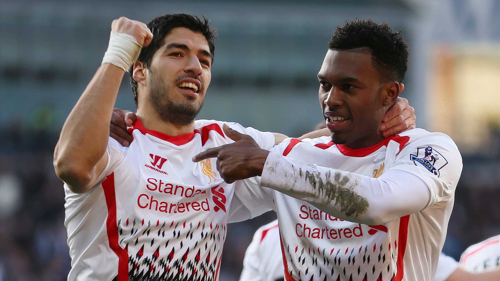 Luis Suarez and Daniel Sturridge for Liverpool
