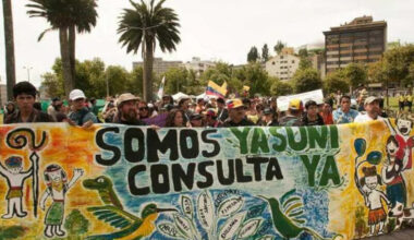 Yasuni protest banner