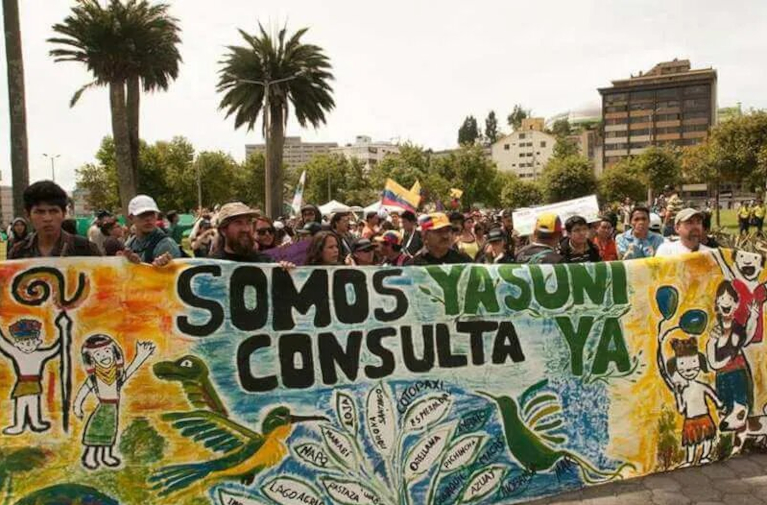 Yasuni protest banner