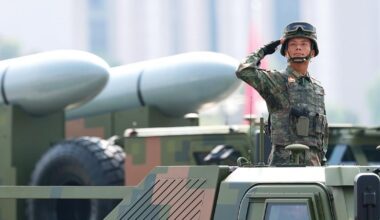 China parades its military might, and its friends, in a defiant display for the U.S.