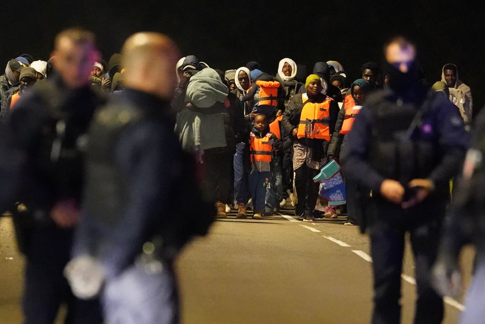 Migrants were seen with orange jackets on in the early hours of this morning\u200b