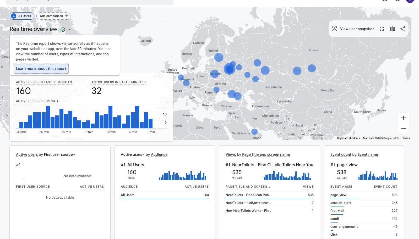 My public toilet locator app just got viral in Russia [OC]