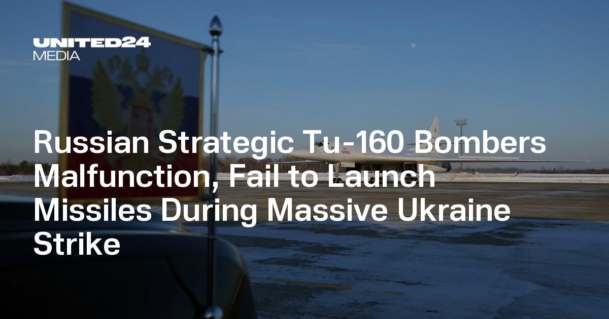 Russian Strategic Tu-160 Bombers Malfunction, Fail to Launch Missiles During Massive Ukraine Strike
