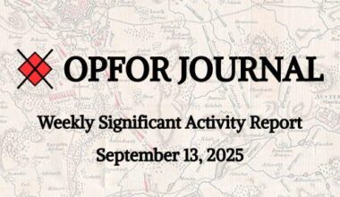 Weekly Significant Activity Report - September 13, 2025