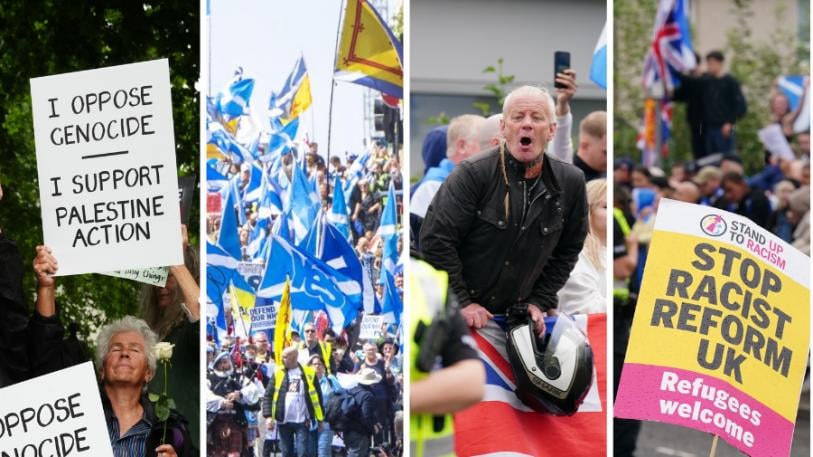 LIVE: Updates as four major protests take place across Edinburgh