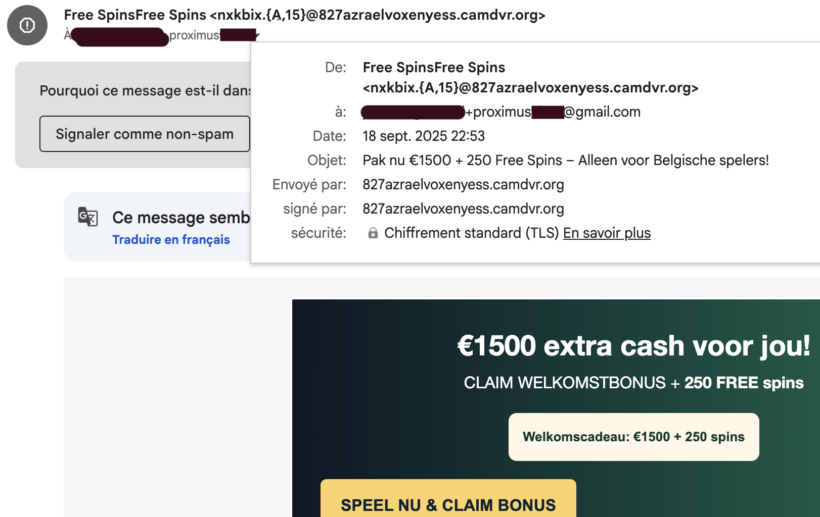 Proximus-only email alias now getting spam: Data leak?