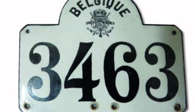 Tout premier modèle de plaque d'immatriculation belge (1905-1910)