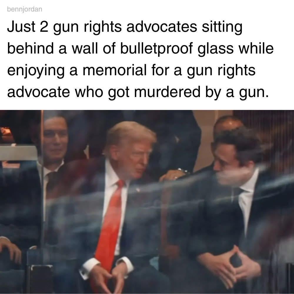 The irony is thicker than the glass.