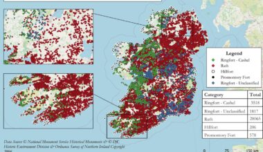 [OC] Distribution of Prehistoric Forts in Ireland