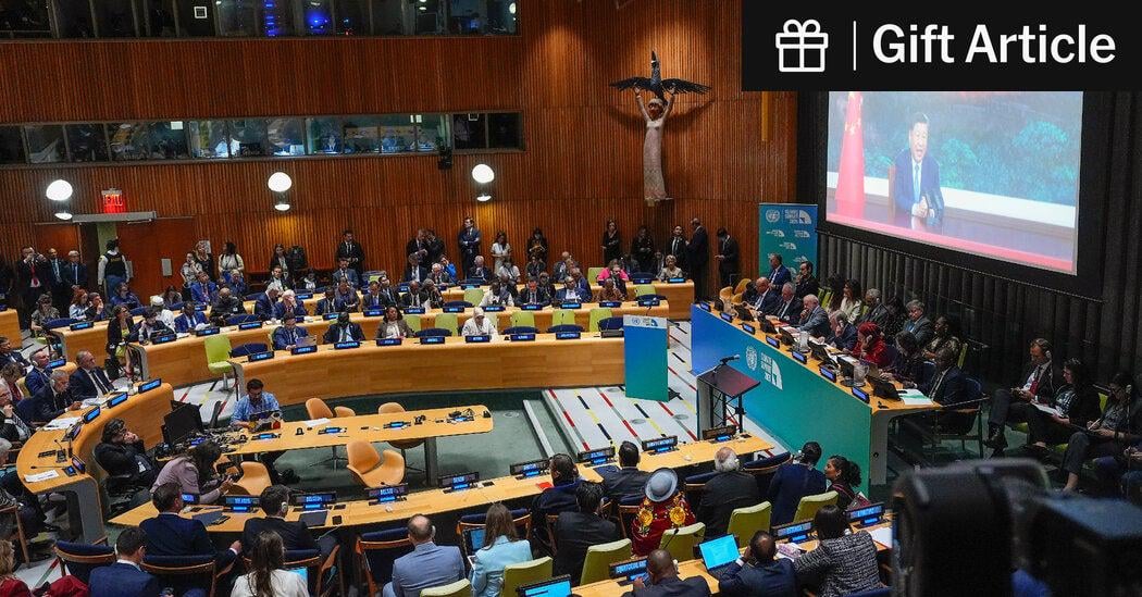 U.N. General Assembly Updates: China, for First Time, Vows to Reduce Greenhouse Gas Emissions | President Xi Jinping told a U.N. climate conference that his country would seek to reduce emissions by at least 7 to 10 percent by 2035.