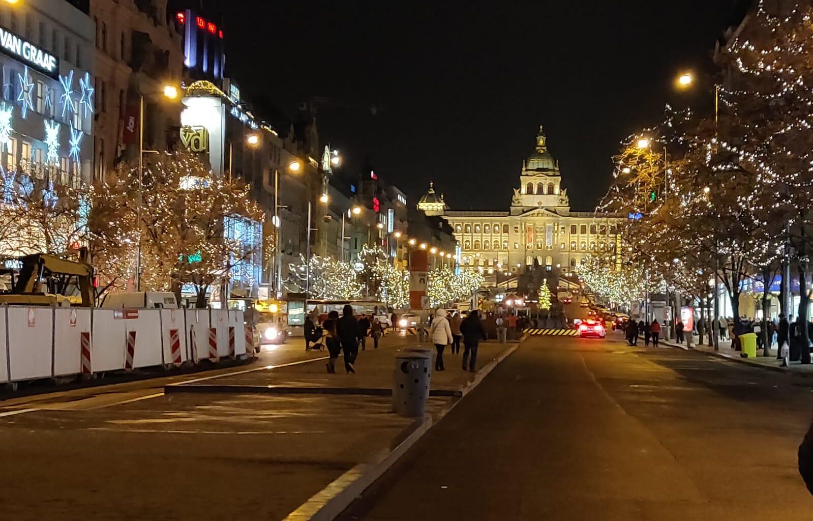 Prague's Wenceslas Square last Christmas. OC.