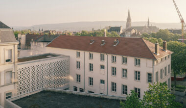 stone gallery by agence vulcano-gibello connects law faculty in france