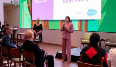 Sviatlana Tsikhanouskaya attended the WPL Future Positive Reception during the UN General Assembly