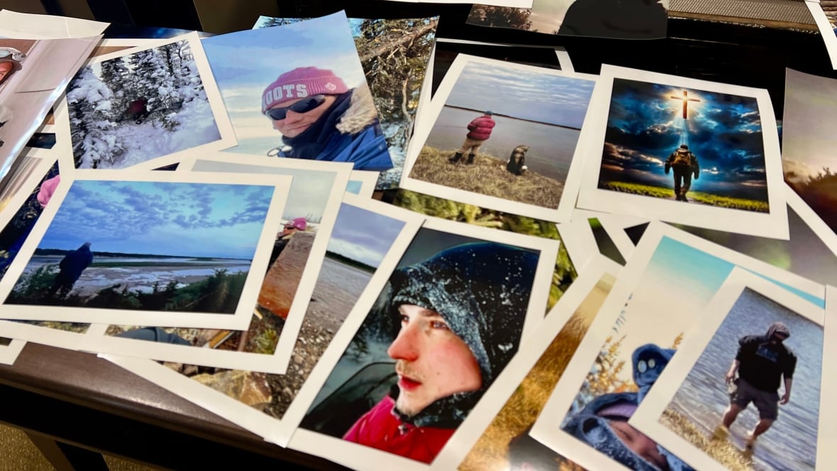 Several photographs are seen on display 