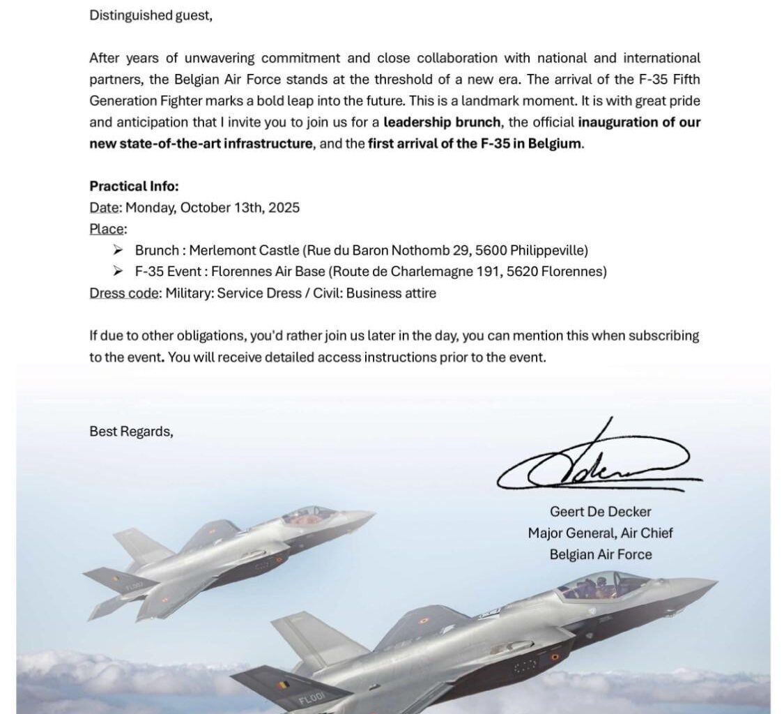 Will be anyone spotting first F35 arrivals on october 13th?