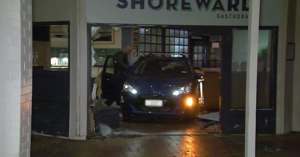 Car smashes into restaurant, fire started, during Orewa burglary