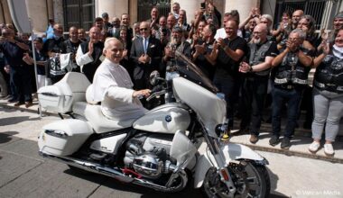 Pope Leo XIV is all over the BMW R 18 Transcontinental motorcycle