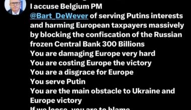 World renowned Austrian economist Gunther Fehlinger calls out Bart De Wever for not seizing the Russian assets frozen in Belgium.