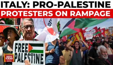 Protests in Italy after Giorgia Meloni refuses to recognise Palestinian state