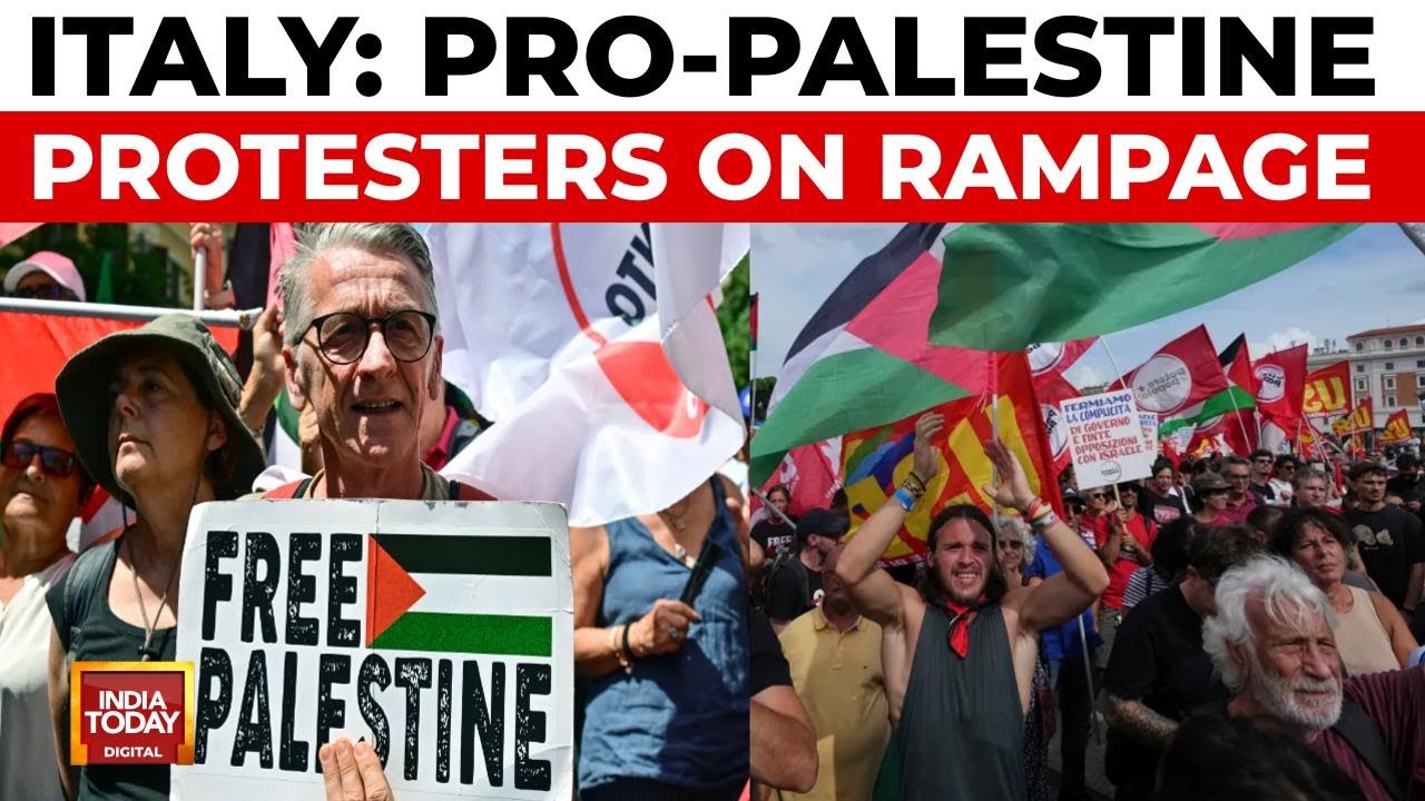 Protests in Italy after Giorgia Meloni refuses to recognise Palestinian state