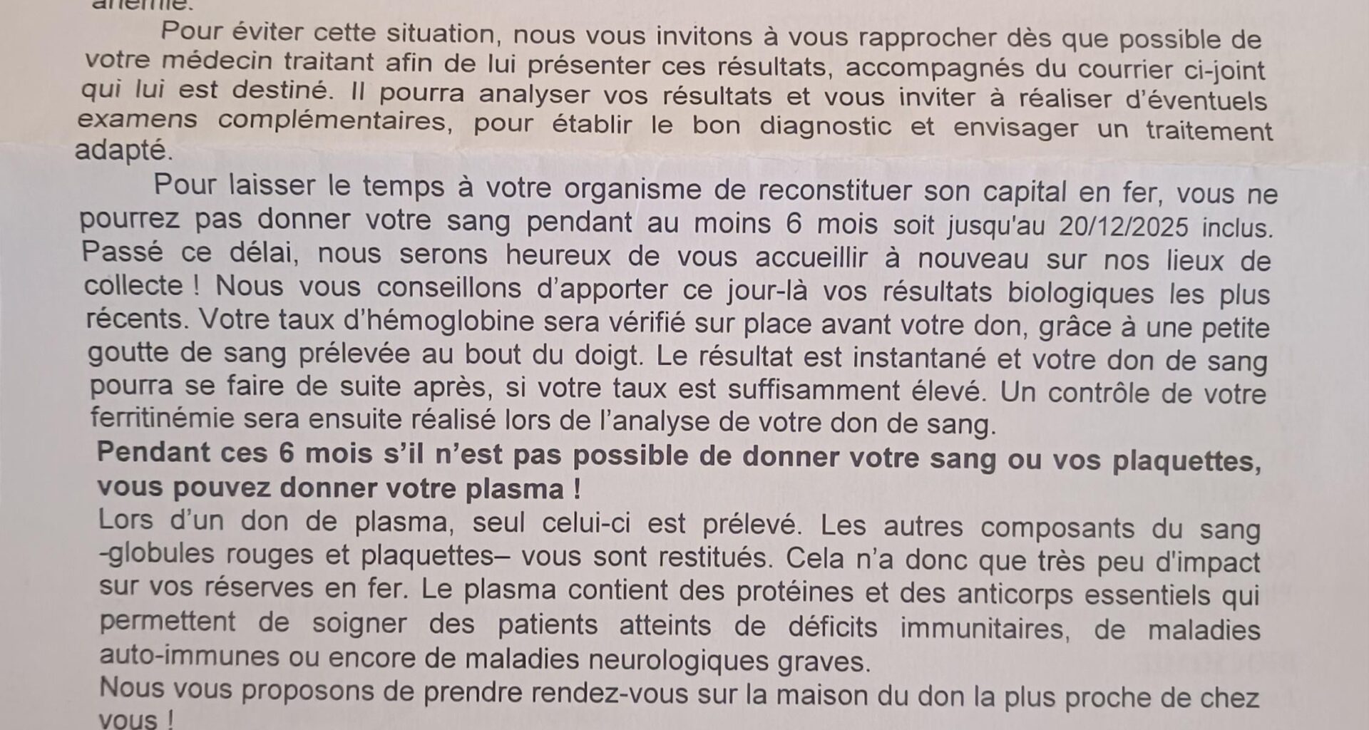 Si vous pouvez, allez donner votre sang. Moi, j'peux plus pour le moment !