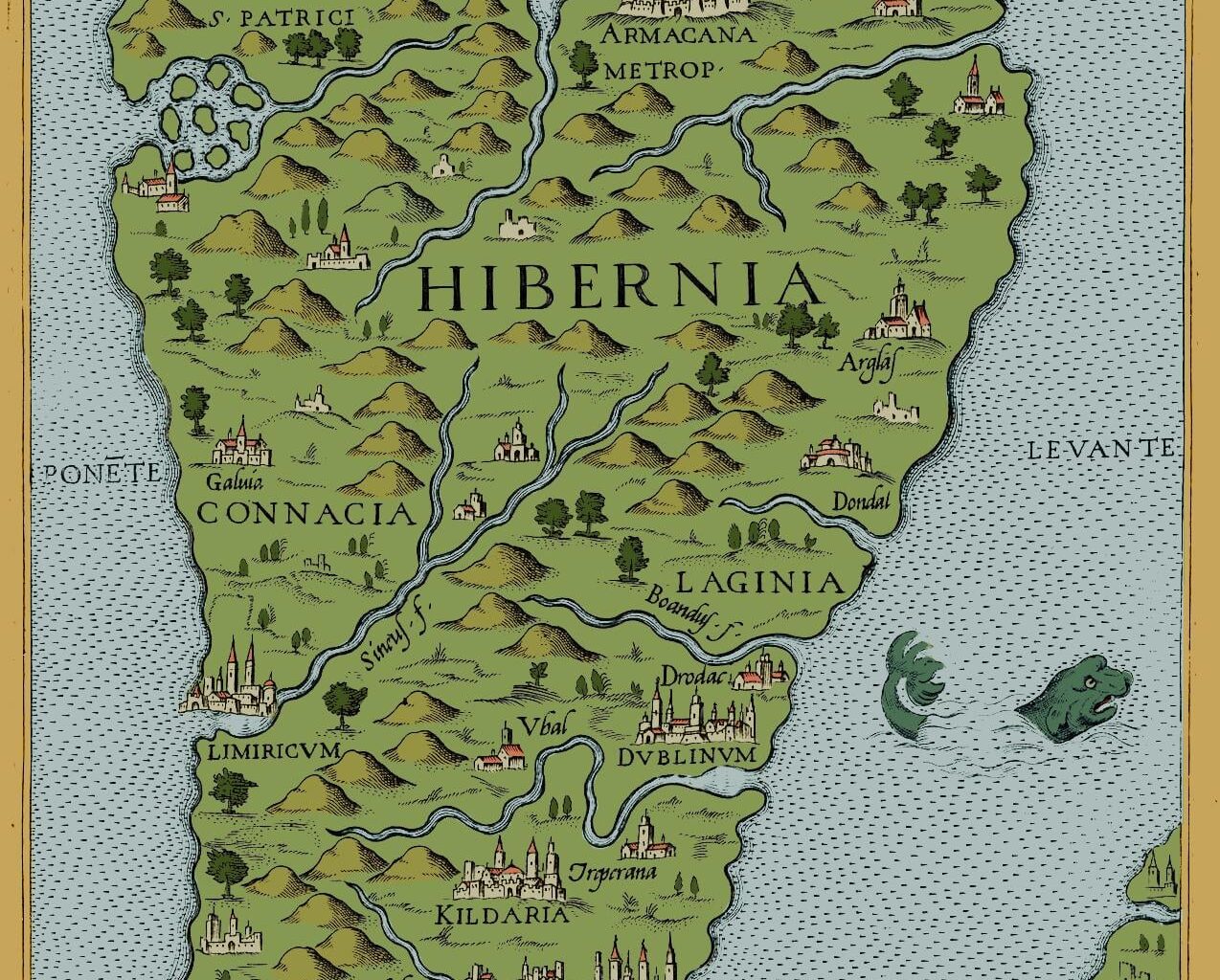 An Italian map of Ireland from c. 1560 (now with color)