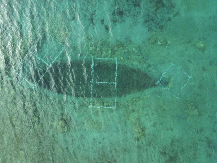 Roman Shipwreck From Above