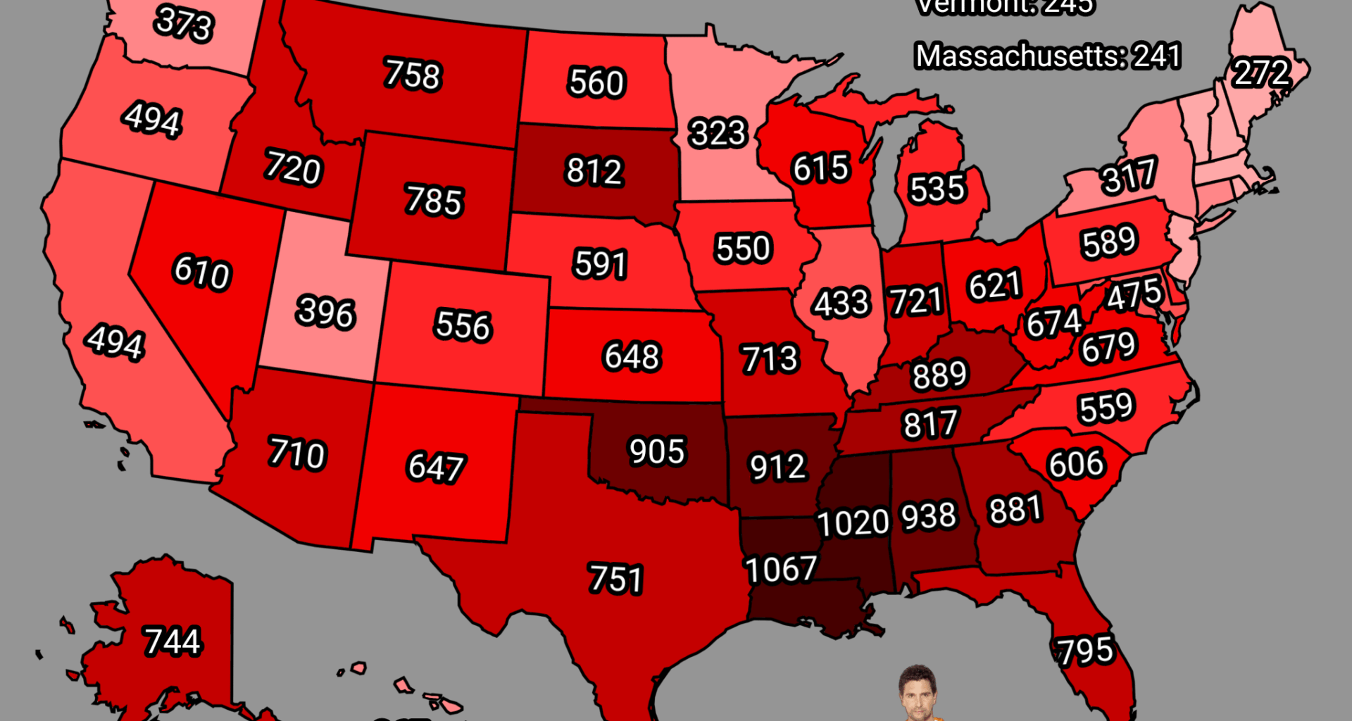 Prisoners per 100k people [OC]