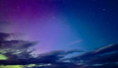 Was fortunate enough to get a gap in the clouds while camping at John O’Groats last night to see the Aurora. Looking north east with Andromeda clearly visible.