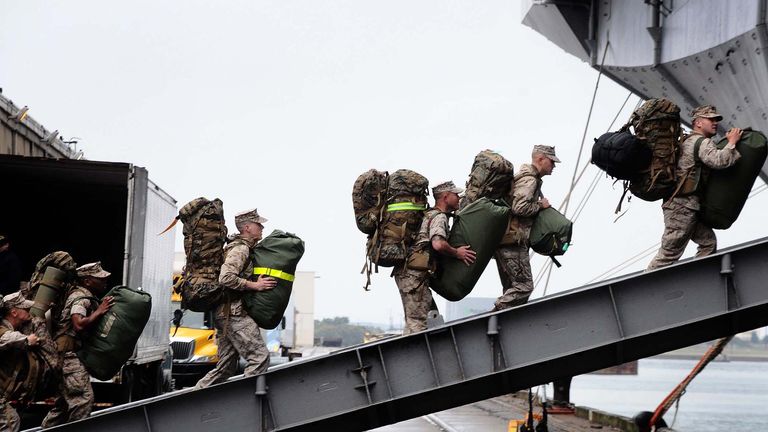 US Marines have been training in the Caribbean. File pic: Reuters