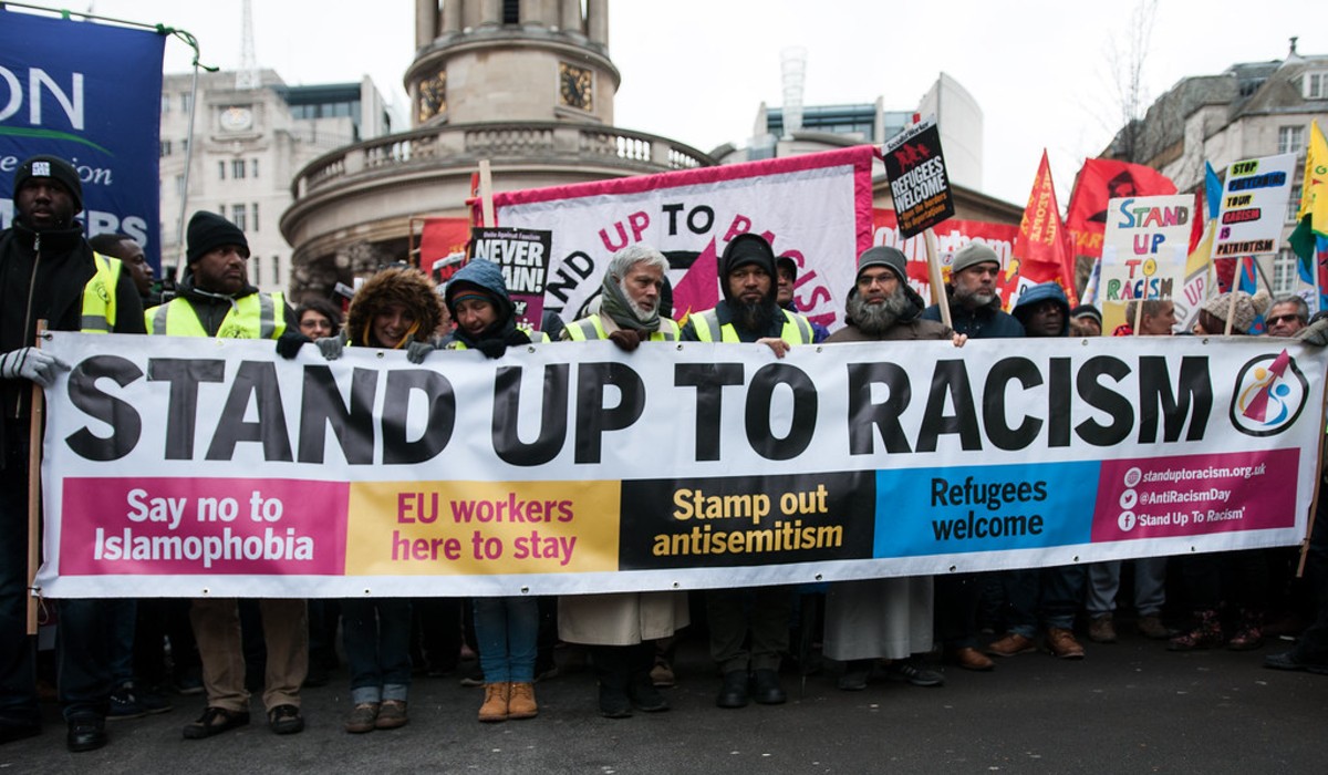 Stand Up to Racism march in London.