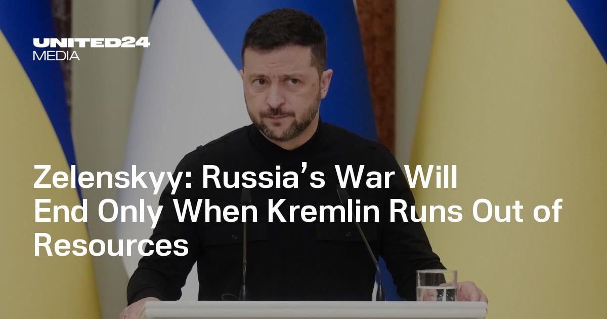 Zelenskyy: Russia’s War Will End Only When Kremlin Runs Out of Resources