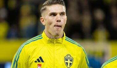 SOLNA, SWEDEN: Viktor Gyokeres during the UEFA Nations League 2024/25 League C Group C1 match between Sweden and Slovakia at Strawberry Arena on No...