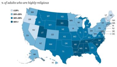 Religion in U.S. States (2023-2024)