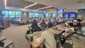room full of researchers