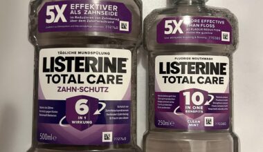 milde interessant: die identische Listerine aus England hat 4 Funktionen mehr als die aus Deutschland
