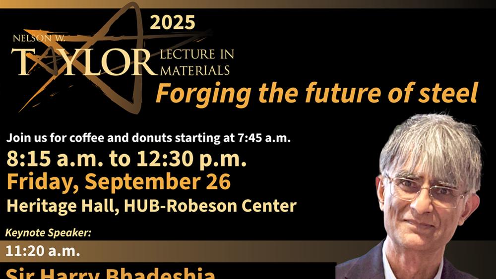 'Forging the future of steel' is theme for 2025 Nelson W. Taylor Lecture Series
