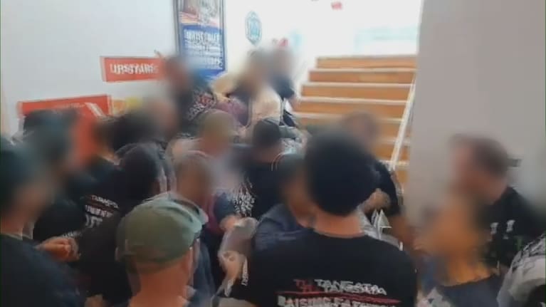 The storming of Drag Story Hour at Te Atatū library by Man Up members led to seven Destiny arrests.