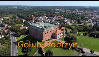Castle in Golub-Dobrzyn (Poland) from above.