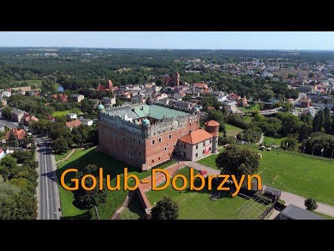 Castle in Golub-Dobrzyn (Poland) from above.