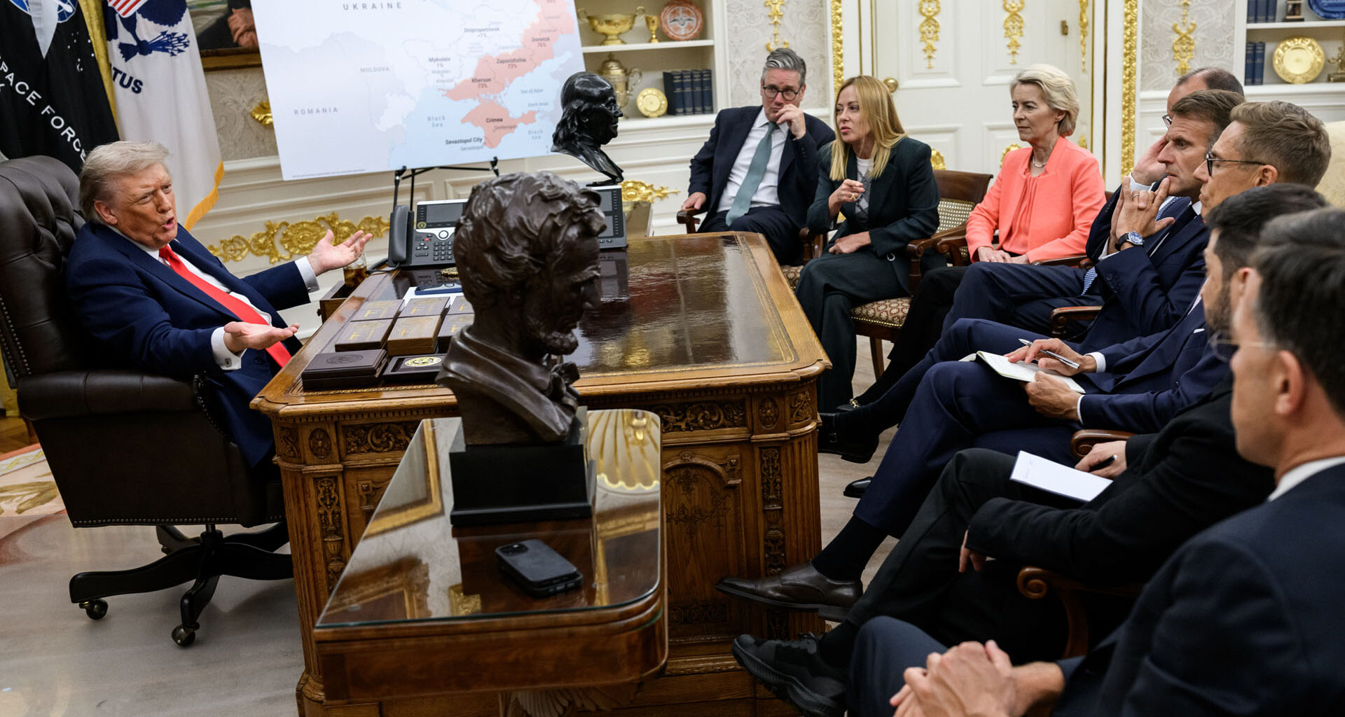 trump european eu leaders white house august 2025 Ukraine