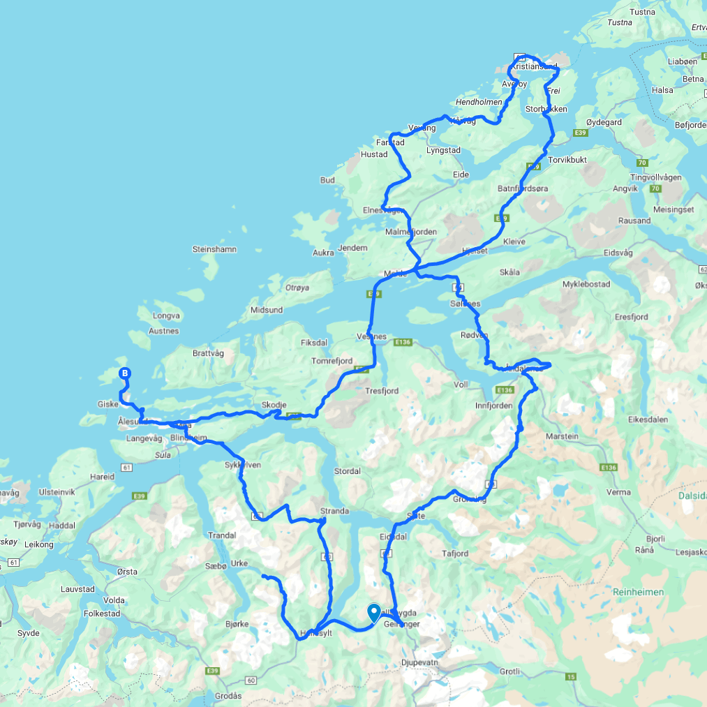 Road trip (3-4 days) to/from Alesund - Suggestions?