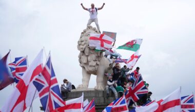 London far-right rally draws over 100,000 with clashes breaking out : NPR