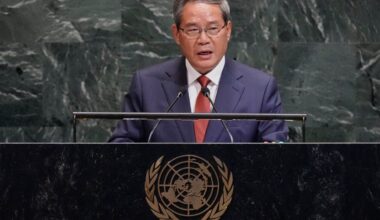 China's second-in-command warns against aggressive global politics in UN speech
