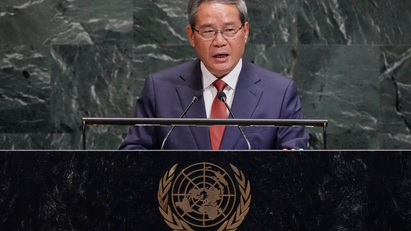 China's second-in-command warns against aggressive global politics in UN speech